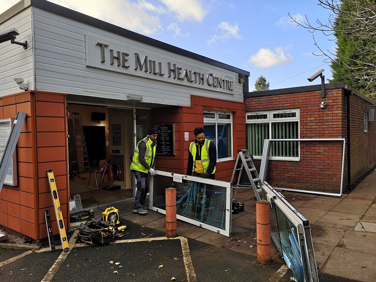 The Mill Health Centre aluminium door and window installation – Prestige Aluminium Systems