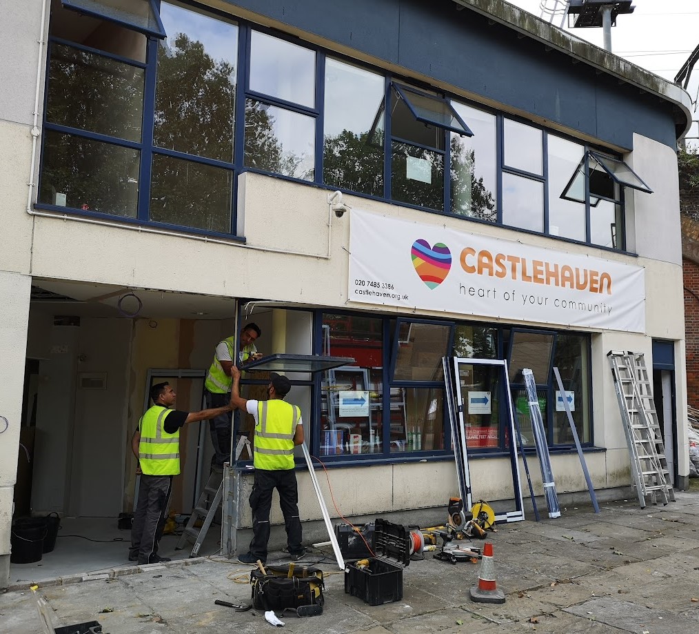 Aluminium curtain wall installation at Castlehaven community centre – Prestige Aluminium Systems