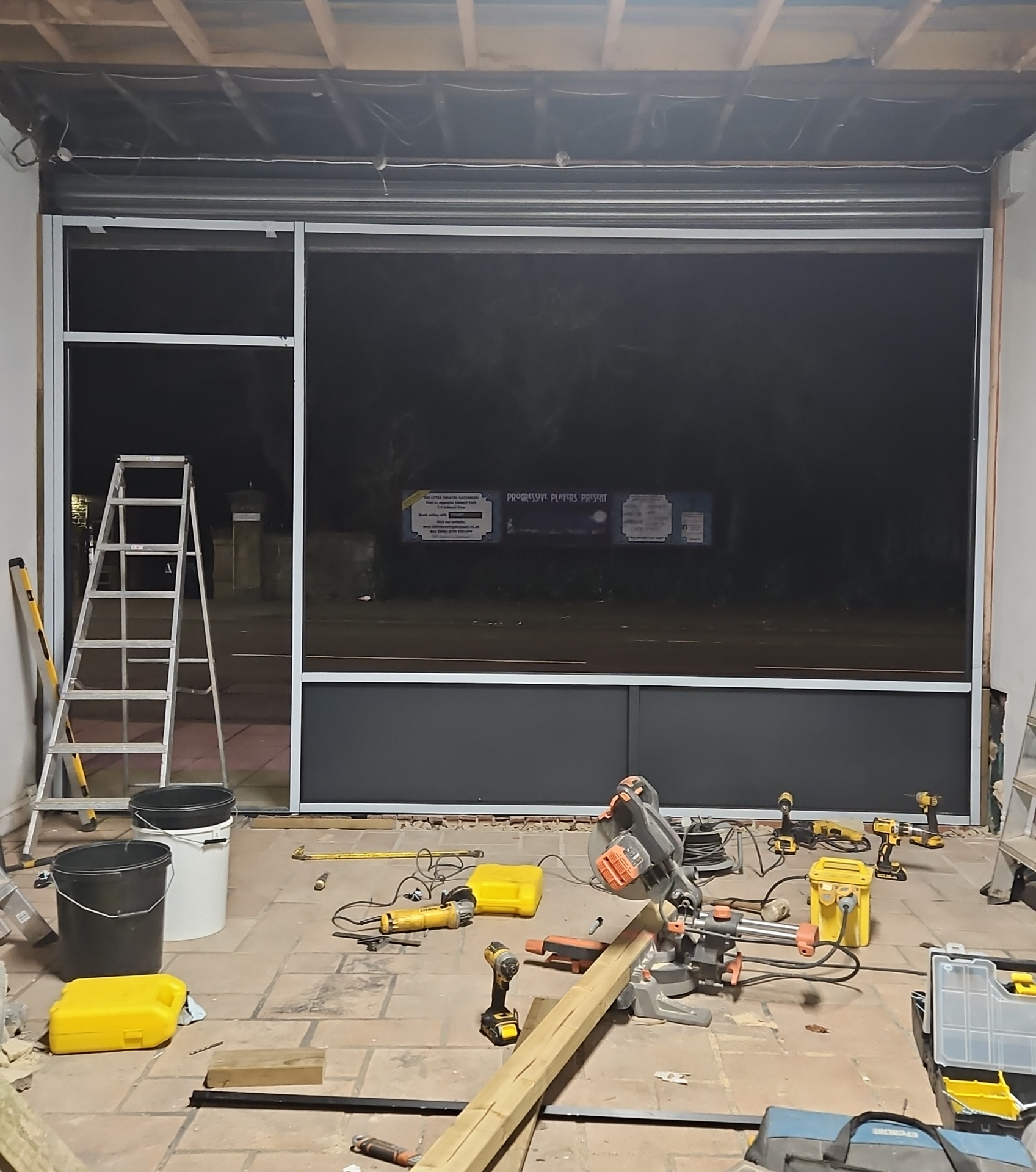 OJ Coffee Newcastle — aluminium shopfront and double door installation – Prestige Aluminium Systems